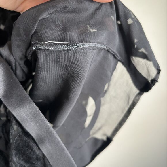 Versace Black Velvet Sheer Shirt - Picture 7 of 7
